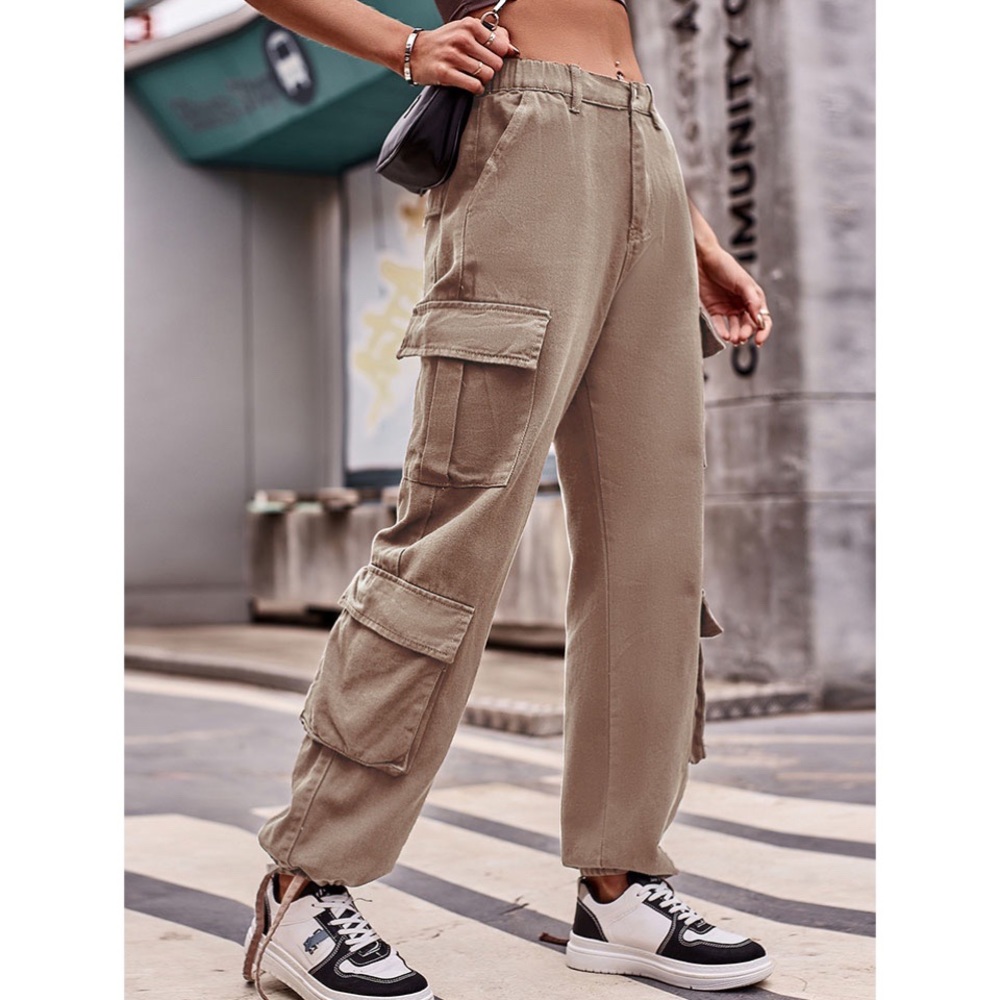 NWT Elastic Waist Cargo Jeans - Multiple Colors Available!